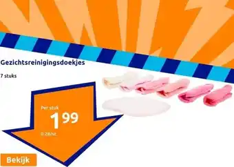 Action Gezichtsreinigingsdoekjes aanbieding