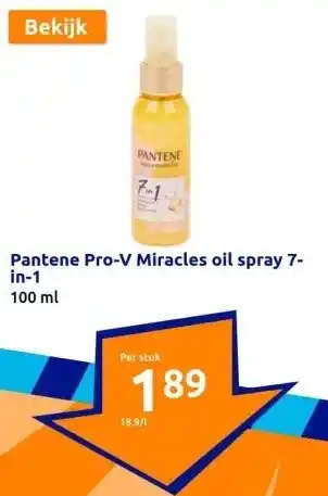 Action Pantene pro-v miracles oil spray 7-in-1 aanbieding