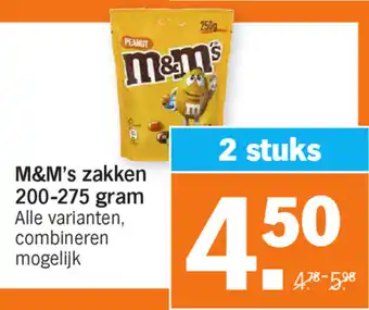 Albert Heijn M&M's 2*200-275g aanbieding