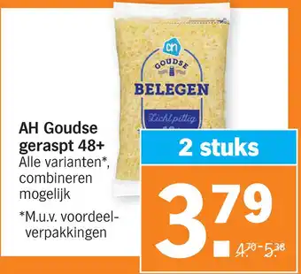 Albert Heijn AH Goudse geraspt 48+ aanbieding