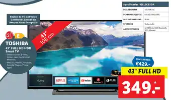 Lidl 43" FULL HD HDR Smart TV aanbieding