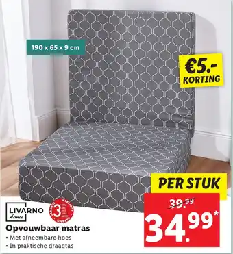 Lidl LIVARNO home Opvouwbaar matras aanbieding