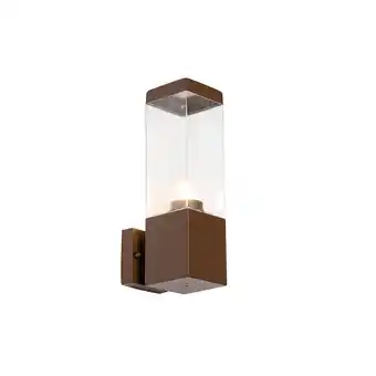 fonQ Qazqa moderne buiten wandlamp roestbruin - malios aanbieding