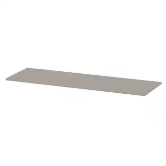 Sanitairwinkel.nl Ink topdeck wastafelblad - 140x45x2cm - tbv onderkast - mdf lak mat kasjmier grijs outletstore aanbieding