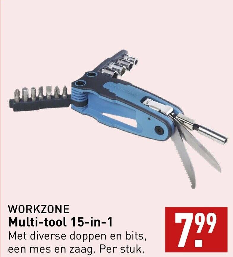 WORKZONE Multitool 15in1 aanbieding bij ALDI