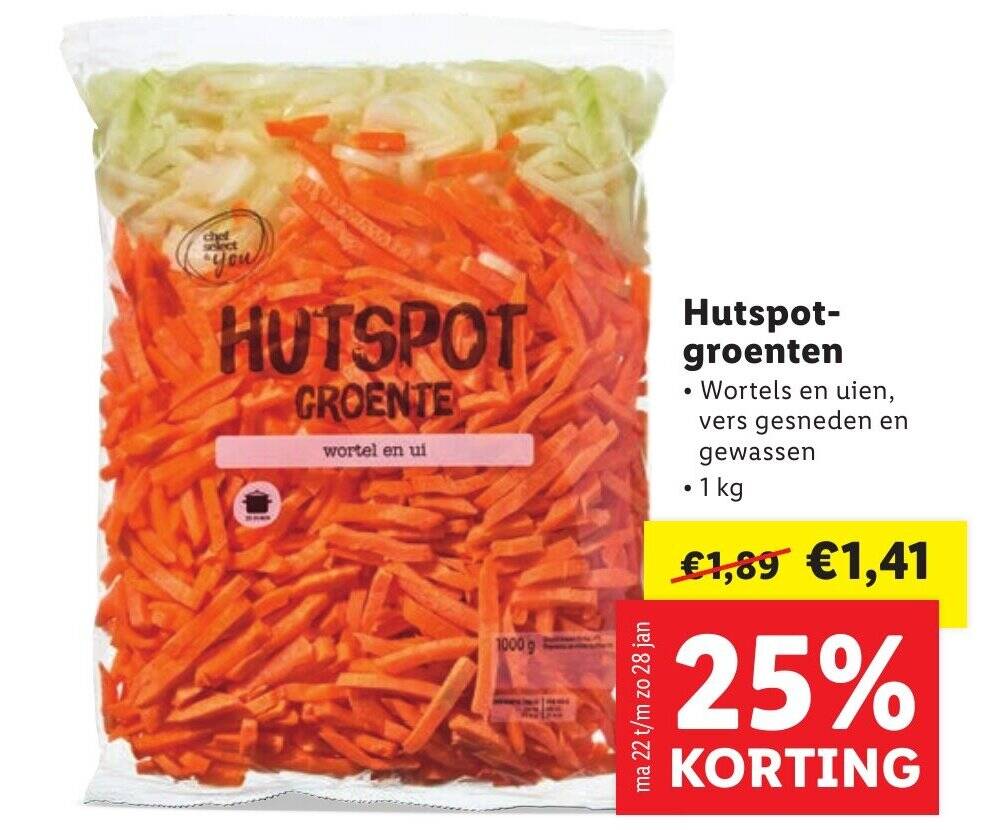 Hutspot groenten 1kg aanbieding bij Lidl