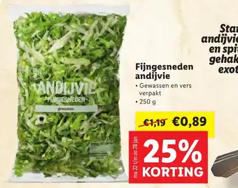 Lidl Fijngesneden andijvie 250g aanbieding