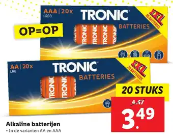 Lidl Alkaline batterijen aanbieding