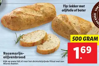 Lidl Rozemarijn Olijvenbrood 500g aanbieding