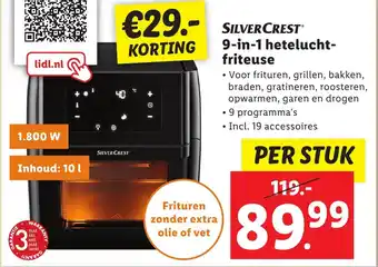 Lidl SILVERCREST 9-in-1 hetelucht-friteuse aanbieding