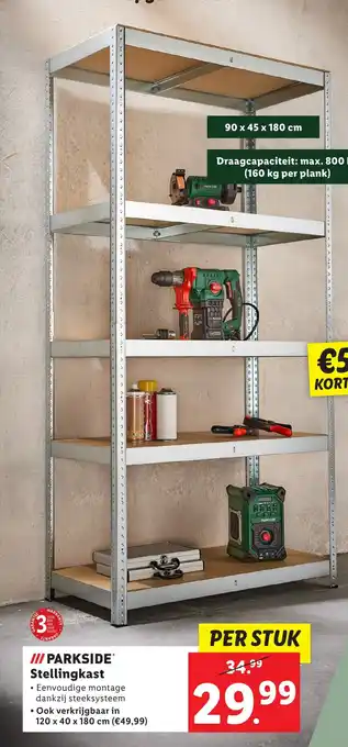 Lidl PARKSIDE Stellingkast aanbieding