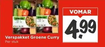 Vomar Voordeelmarkt Verspakket Groene Curry aanbieding