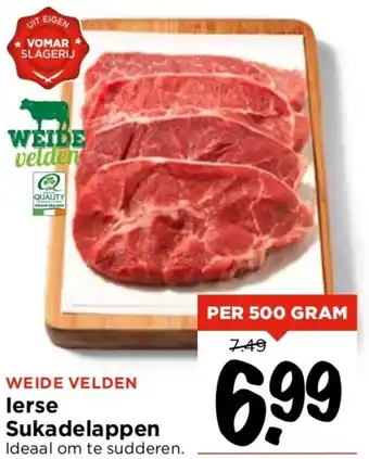 Vomar Voordeelmarkt WEIDE VELDEN lerse Sukadelappen 500g aanbieding