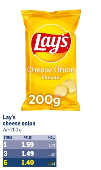 Makro Lay's cheese onion 200g aanbieding