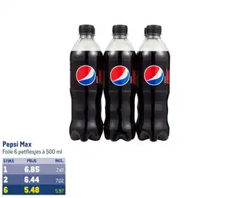 Makro Pepsi Max 500mlx6 aanbieding