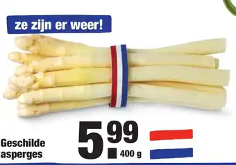 ALDI Geschilde asperges 400g aanbieding