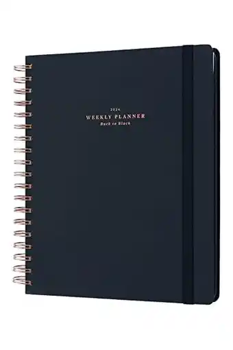 Amazon Kokonote xl agenda 2023 2024 back to black - weekagenda 17 maanden 2023 2024 - weekplanner 23 24 - weekkalender - afspraakpla aanbieding