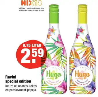 ALDI Ravini Hugo special edition 750ml aanbieding