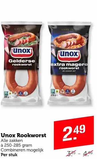 Coop Unox Rookworst aanbieding