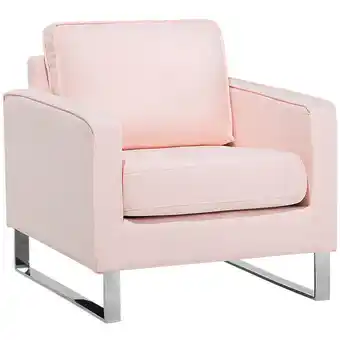 Beliani Fauteuil stof roze vind aanbieding