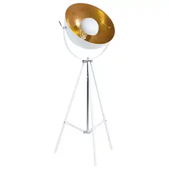 Beliani Staande lamp wit/goud thames ii aanbieding