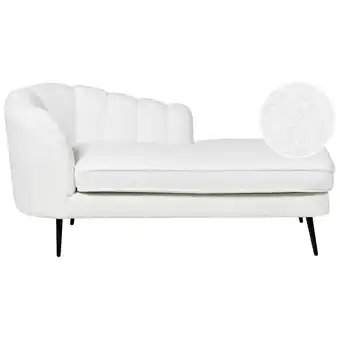 Beliani Chaise longue bouclé off-white linkszijdig allier aanbieding