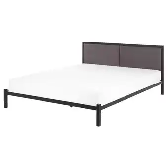 Beliani Bed metaal zwart/grijs 160 x 200 cm clamart aanbieding