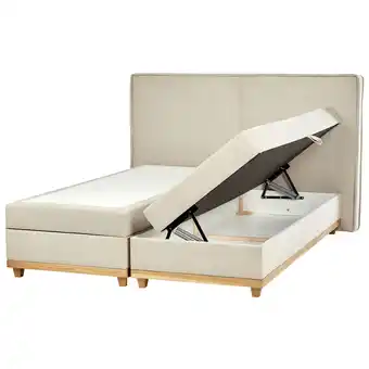 Beliani Boxspring stof beige 180 x 200 cm dynasty aanbieding