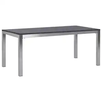 Beliani Tuintafel gebrand graniet met zwart 180 x 90 cm grosseto aanbieding