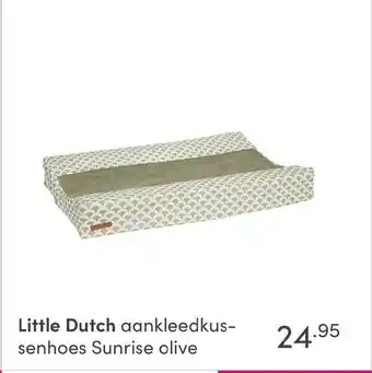 Baby & Tiener Little Dutch aankleedkussenhoes Sunrise olive aanbieding