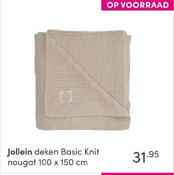 Baby & Tiener Jollein Deken Basic Knit 100*150cm aanbieding