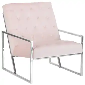 Beliani Fauteuil fluweel roze harstad aanbieding