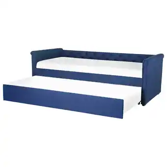 Beliani Bedbank stof marineblauw 80 x 200 libourne aanbieding