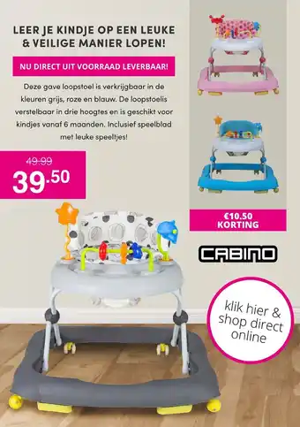 Baby & Tiener Cabino Loopstoel aanbieding