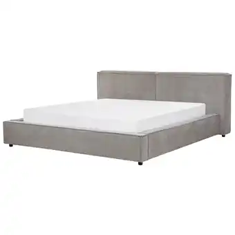 Beliani Bed stof grijs 180 x 200 cm linards aanbieding