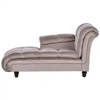 Beliani Chaise longue fluweel taupe rechtszijdig lormont aanbieding