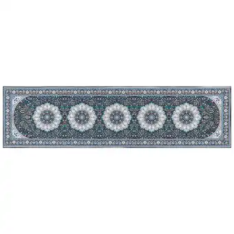 Beliani Vloerkleed polyester blauw 80 x 300 cm gediz aanbieding