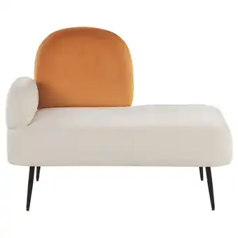 Beliani Chaise longue links fluweel wit arcey aanbieding