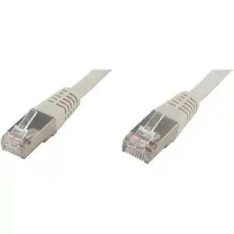 Conrad Econ connect f6tp0,25gr rj45 netwerkkabel, patchkabel cat 6 s/ftp 0.25 m grijs pair afscherming 1 stuk(s) aanbieding