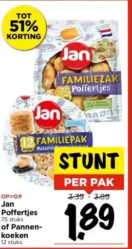 Vomar Voordeelmarkt Op=op jan poffertjes aanbieding