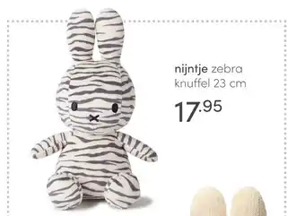 Baby & Tiener nijntje zebra knuffel 23 cm aanbieding