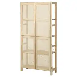 IKEA Ivar open kast met deuren, grenen, 89x30x179 cm aanbieding