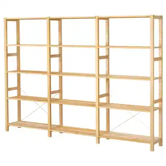 IKEA Ivar 3 elementen/planken, grenen, 259x30x179 cm aanbieding