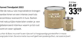 Karwei Trendpalet 2022 2.5 liter aanbieding