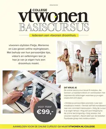 Karwei College Vtwonen Basiscursus aanbieding