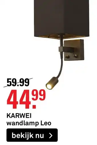 Karwei Wandlamp Leo aanbieding