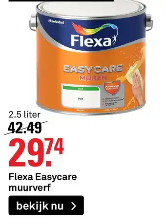 Karwei Flexa EasyCare muurverf 2.5 liter aanbieding