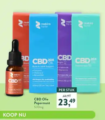 Holland & Barrett CBD Olie Pepermunt 500mg aanbieding