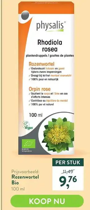 Holland & Barrett Rozenwortel Bio 100ml aanbieding