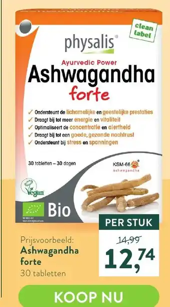 Holland & Barrett Ashwagandha forte aanbieding